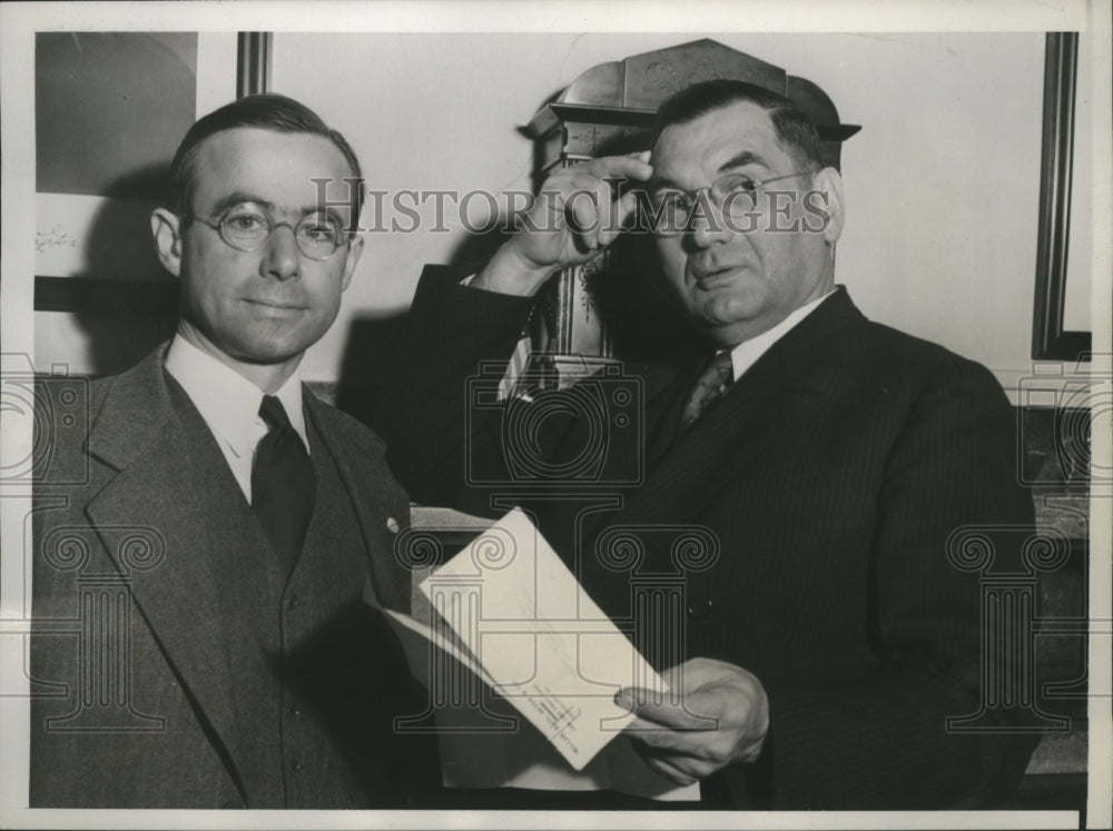 1939 Press Photo Lewis M.Stevens and Dr.Robert C. White,Philadelphia Candidates