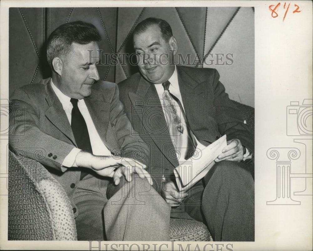 1949 Press Photo Julius Emspak, Albert J. Fitzgerald - nef59198