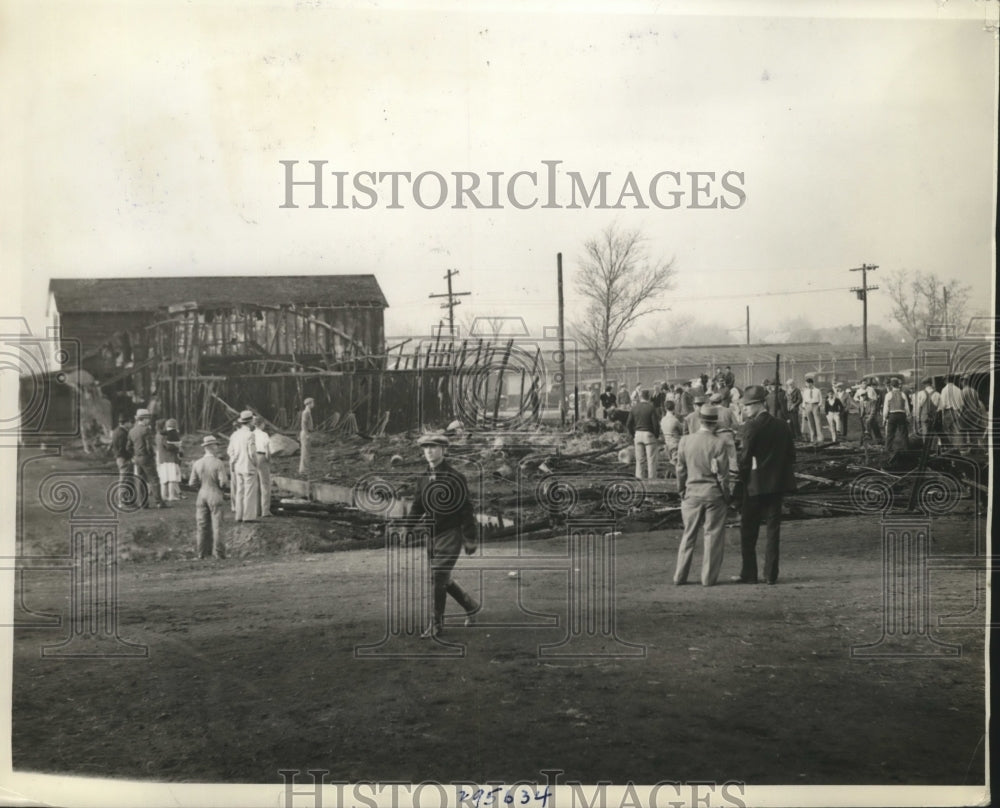 1935 Press Photo Race Horses were destroyed Fair Grounds Race Track - Historic Images