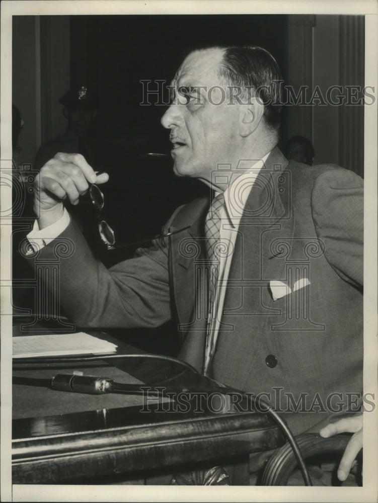 1953 Press Photo Harold E.Talbott Air Secretary appeared before the Senate