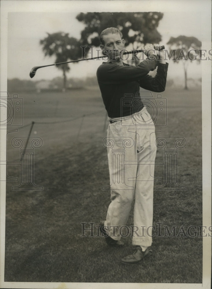 1935 Press Photo William Tobin in the Westchester Country Club Gold Tournament