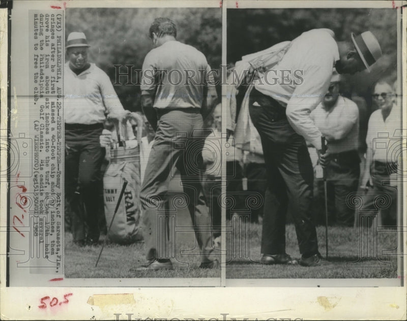 Load image into Gallery viewer, 1968 Press Photo Tommy Bolt of Sarasota in Philadelphia Golf Classic Tournament
