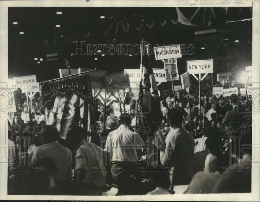 1928 Press Photo Al Smith demonstration at Houston Convention - nef59873