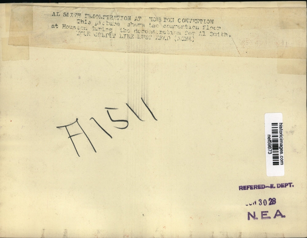 1928 Press Photo Al Smith demonstration at Houston Convention - nef59873