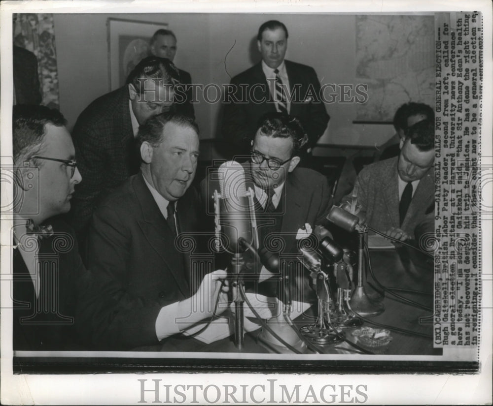 1955 Press Photo Hugh Gaitskell calls for general election- Historic Images