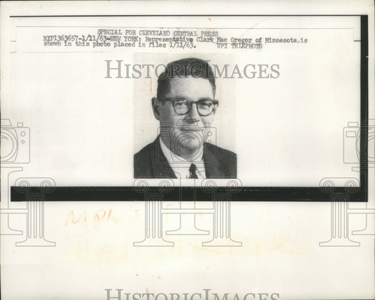 1963 Press Photo Representative Clark MacGregor of Minnesota - nef60090