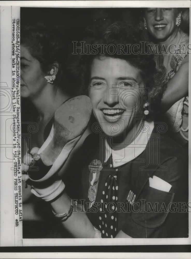 1956 Press Photo Mrs.Walter Baumgarten Jr.of St.Louis cousin of Adlai Stevenson