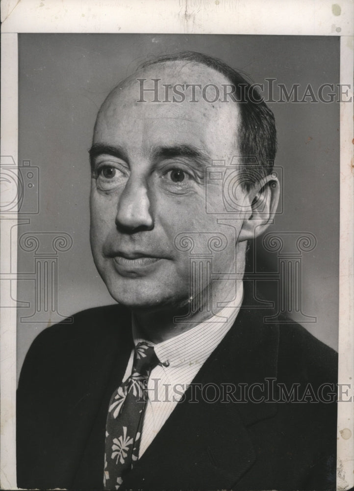 1952 Press Photo Gov Aldai Stevenson Has Mild Diplomay-Like Appeareance