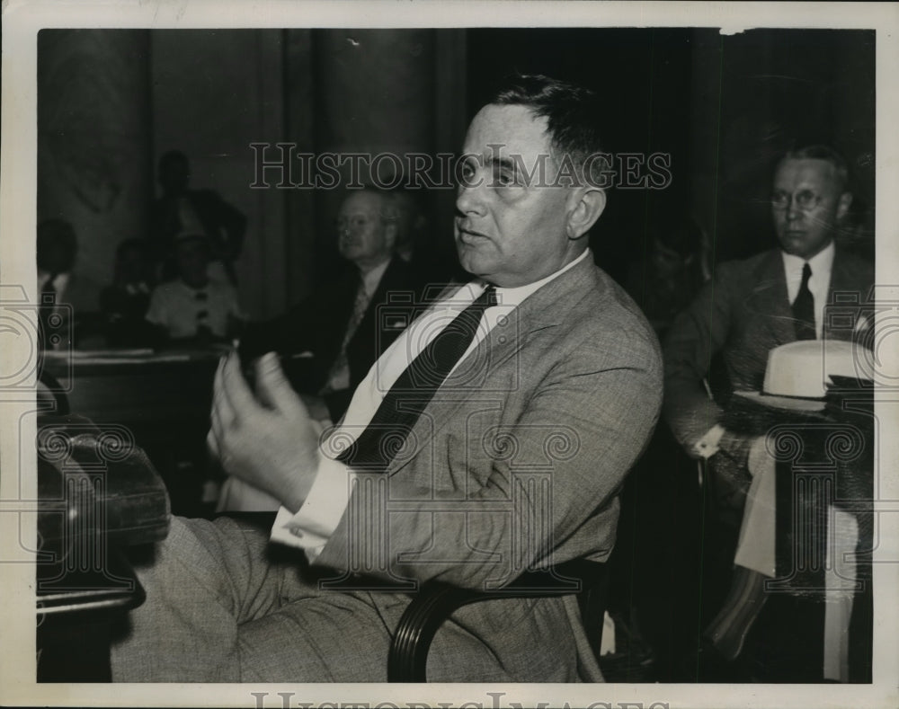 1935 Press Photo Charles H Gibson Shown Testifying at Opening Session July 2nd