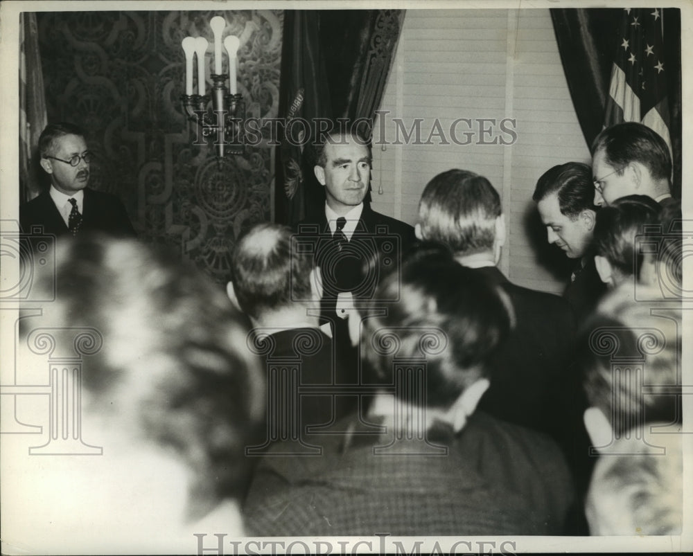 1937 Press Photo Governor Frank Murphy of Michigan - nef60618