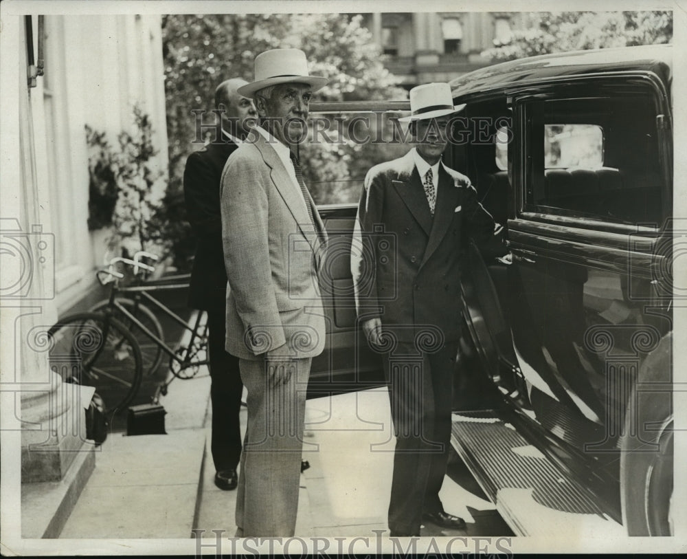 1933 Press Photo Norman H.Davis conferred with Pres.Roosevelt at the White House- Historic Images