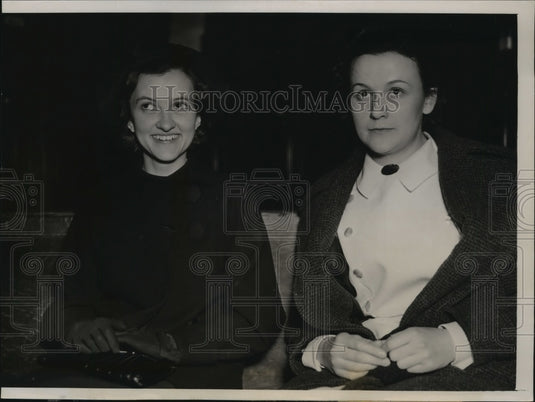 1937 Press Photo Margaret Montgomery and Katherine Harris plot kidnap was a hoax