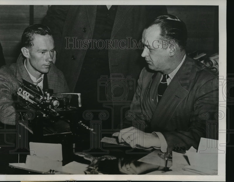 Load image into Gallery viewer, 1938 Press Photo Mel Sorenson confessed extorting $1750 from Thomas G.Lovelace
