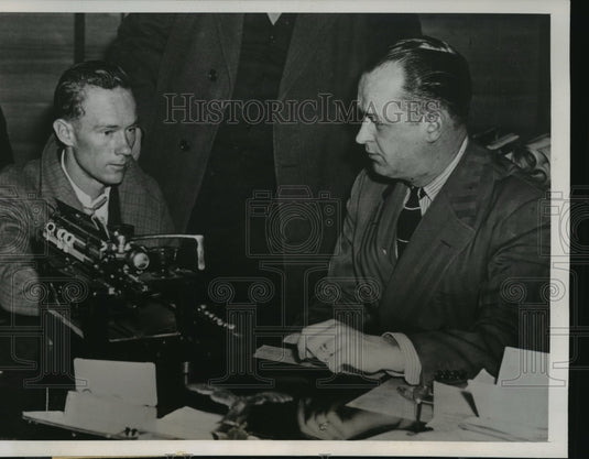 1938 Press Photo Mel Sorenson confessed extorting $1750 from Thomas G.Lovelace