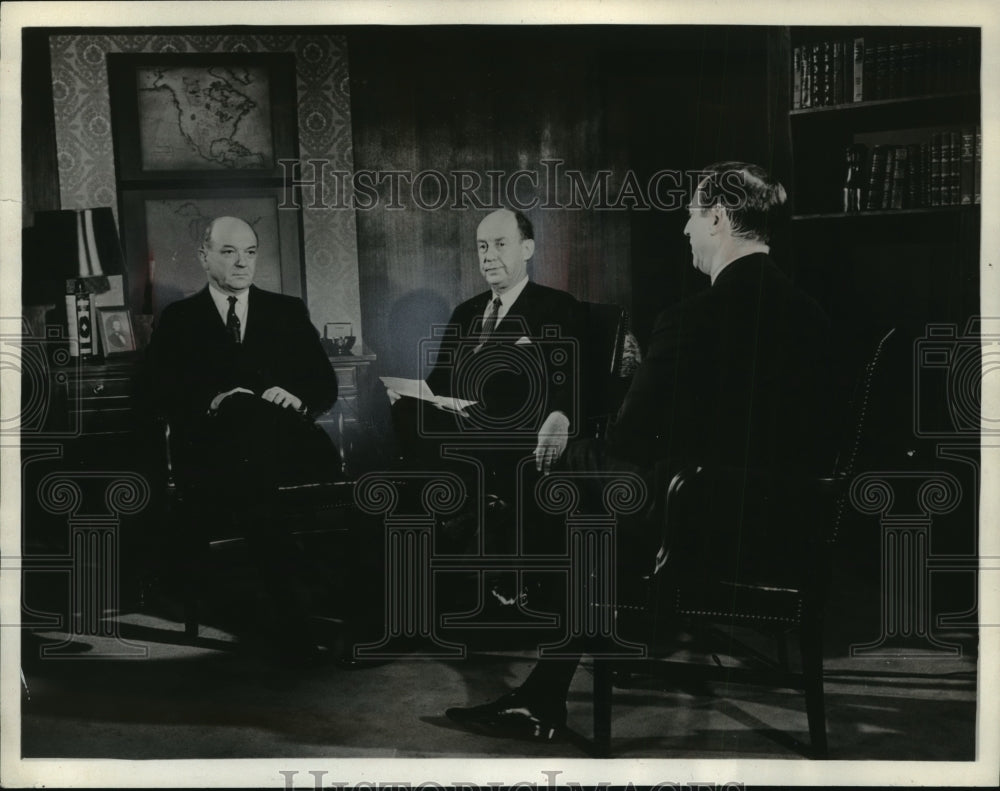 1952 Press Photo Dean Rusk to guest on &quot;Adlai Stevenson Reports&quot;- Historic Images