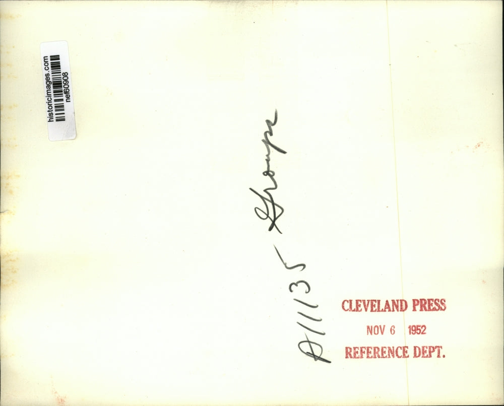 1952 Press Photo Adlai Stevenson with Plane Crew, Springfield, Illinois