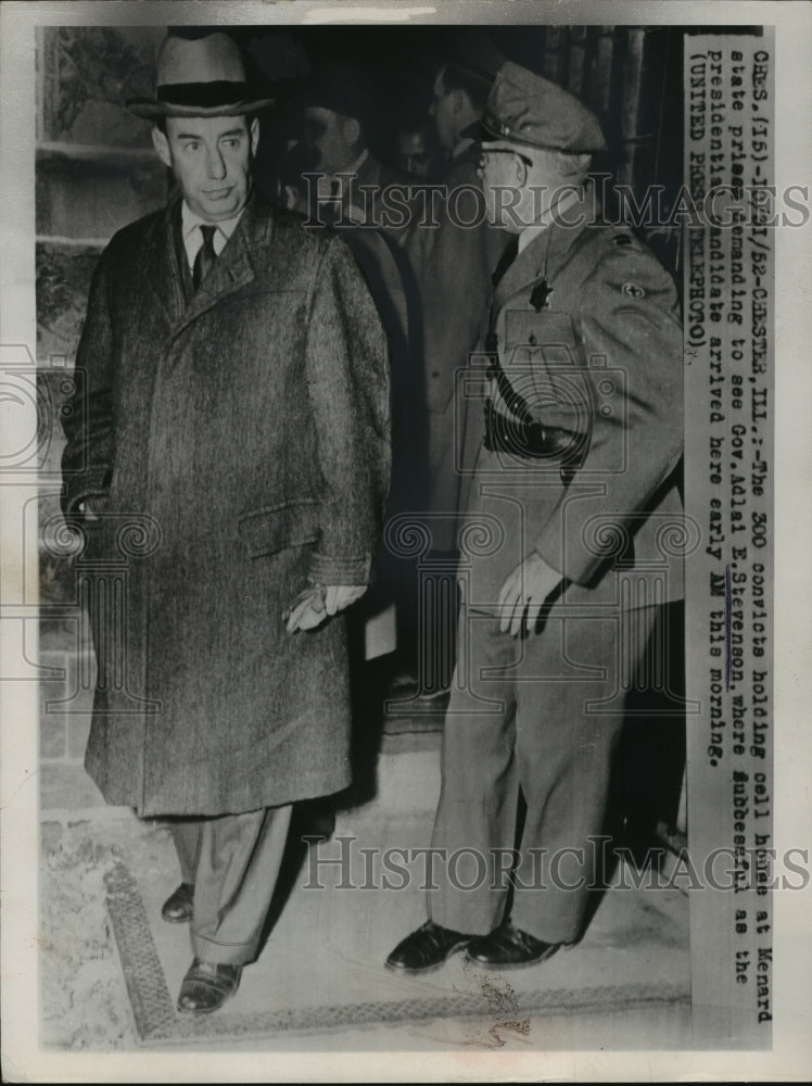 1952 Press Photo The 300 Convicts Holding Cell House at Menard State Prison- Historic Images