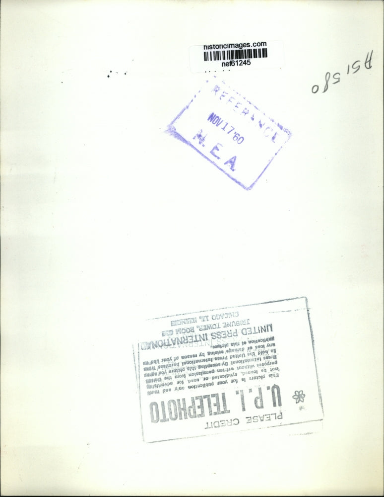 1960 Press Photo Sen. Karl Mundt of South Dakota picks up ballot - nef61245