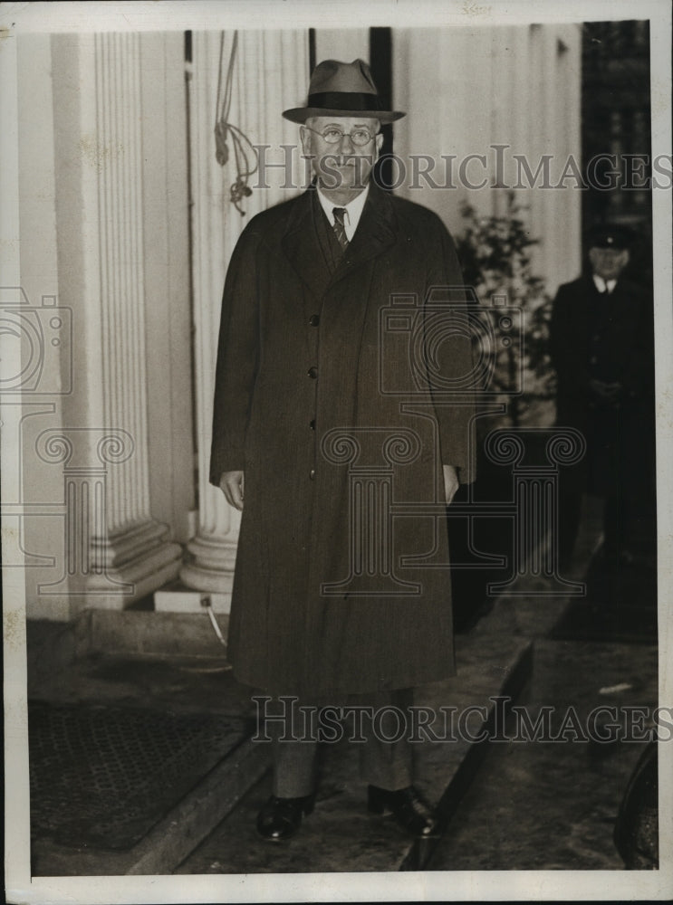 1933 Press Photo Harold L. Icked Sec. of the Interior arrived at the White House