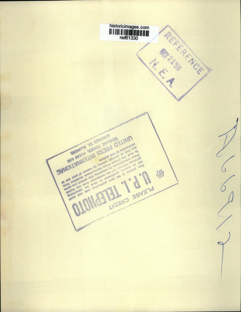 1958 Press Photo Henry Cabot Lodge U.S Ambassador at Political Committee meeting