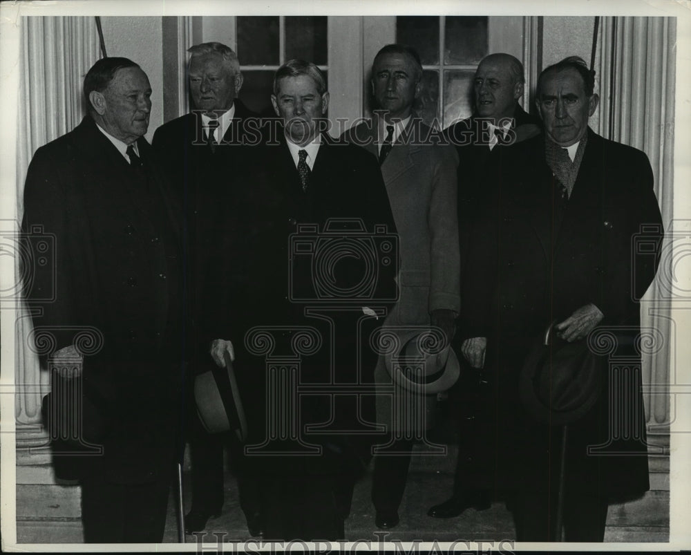 1937 Press Photo Senate &amp; House Leaders Shown Leaving the White House