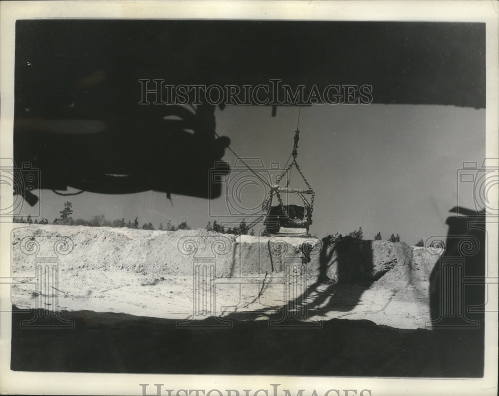 1936 Press Photo Florida Ship Canal Construction at Brooks and Calloway Camp