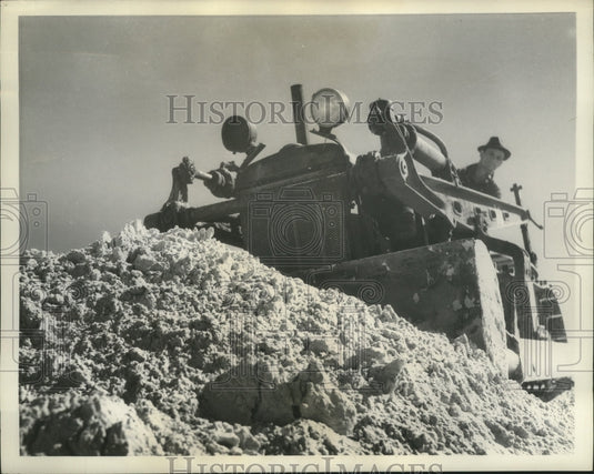 1936 Press Photo Florida Ship Canal Construction at the Benjamin Foster Camp