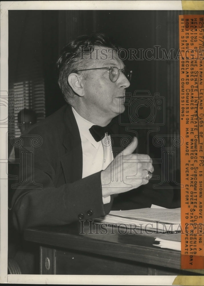 1944 Press Photo Olds during Senate Interstate Commerce Subcommittee hearing