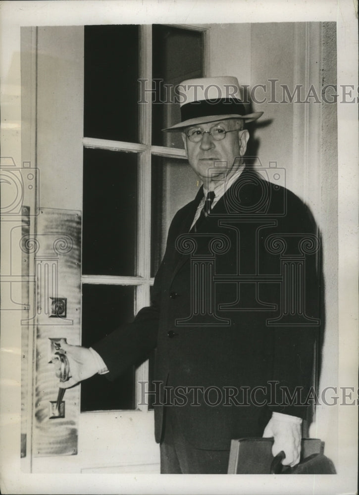 1937 Press Photo Harold Ickes Secretary of the Interior at the White House- Historic Images