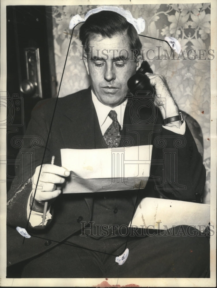 1933 Press Photo Henry Agard Wallace, Secretary of Agriculture  at Chicago Hotel- Historic Images