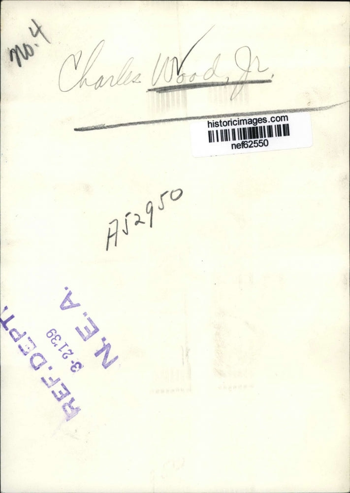 1939 Press Photo Charles Wood Jr - nef62550