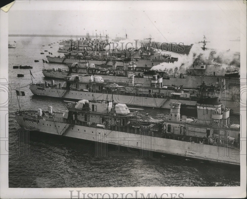 1937 Press Photo French Atlantic Squadron prepares for maneuvers - nef62841