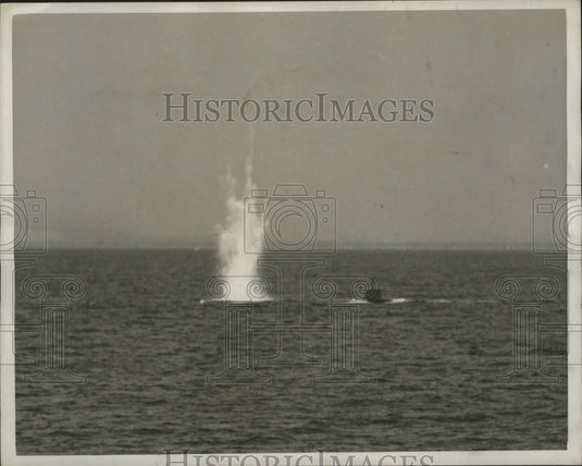 1941 Press Photo Mine Exploding in the Distance - nef62871- Historic Images