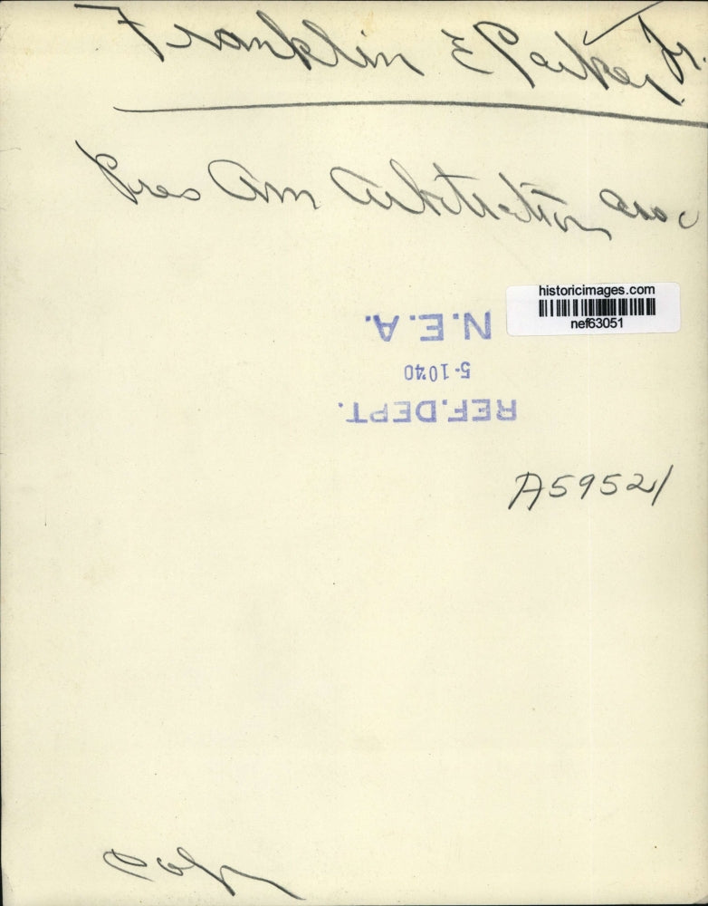 1940 Press Photo Franklin Parker - nef63051