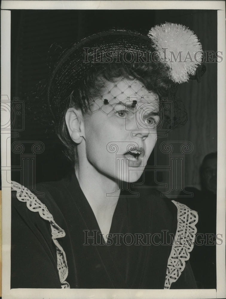 1947 Press Photo Meads Leitzel Testifies in Senate Atomic Energy Committee