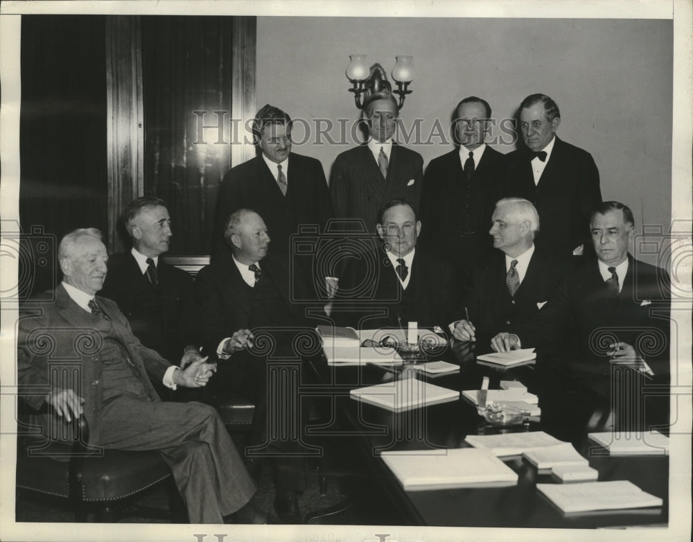 1934 Press Photo Senate Democratic Policy Committee Meeting, Washington, D.C.