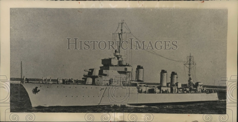 Load image into Gallery viewer, 1940 Press Photo French destroyer Bison sunk by German planes in the North Sea
