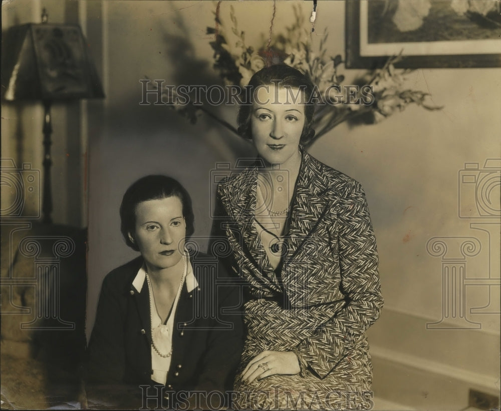 1938 Press Photo Mrs. Charles E. Bedeaux, Madame Alberto Chiesa of Switzerland- Historic Images