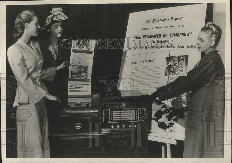 Load image into Gallery viewer, 1953 Press Photo Philadelphia Enquirer Newspaper Transmitted by Facsimile
