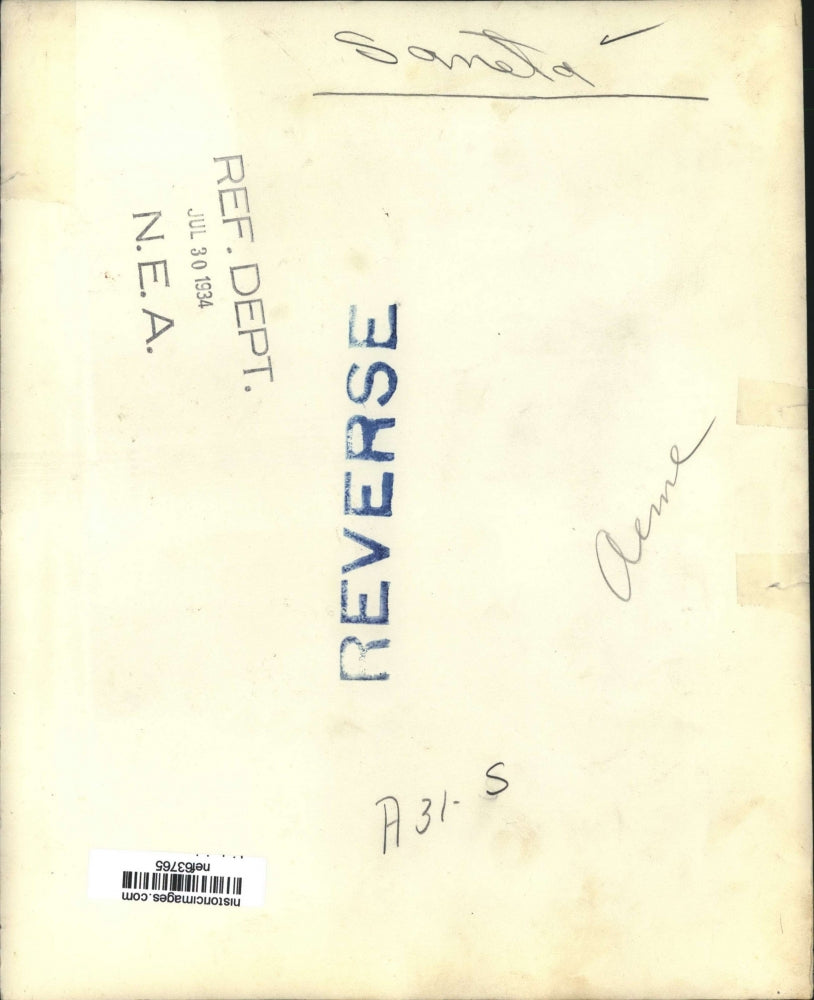 1934 Press Photo Liner "Saneta" - nef63765