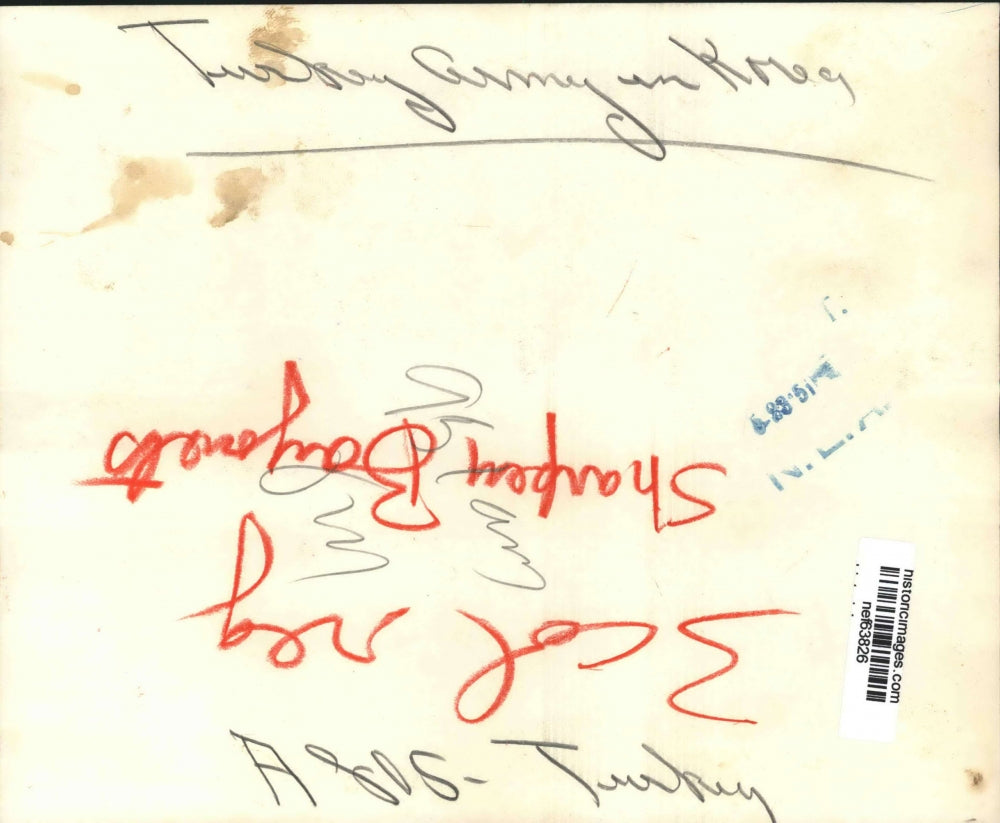 1951 Press Photo Turks Infantry Sharpen Up Bayonets in Readiness for Enemies