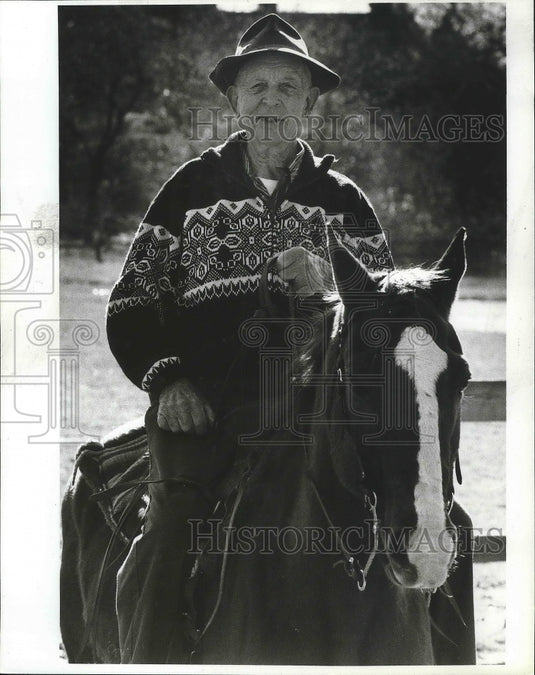 1995 Press Photo Charlie Lane, Rockport Horse Trader - nef63966
