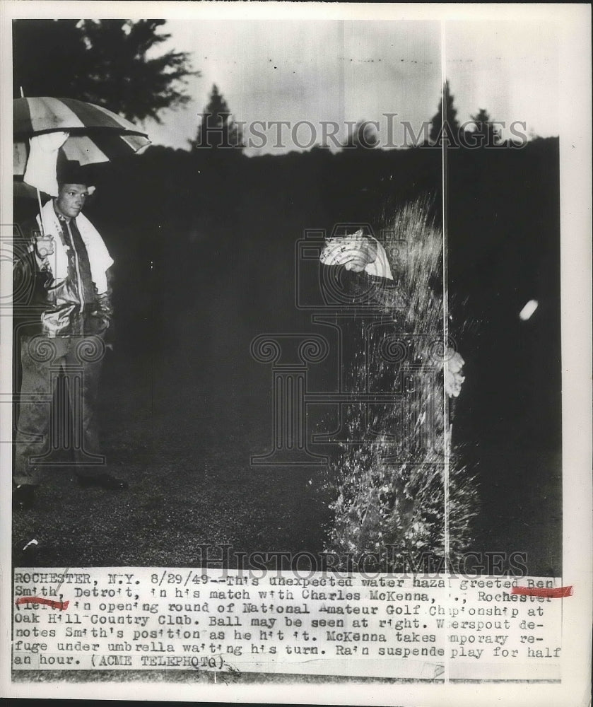 1949 Press Photo Ben Smith at National Amateur Golf Championship, Rochester, NY