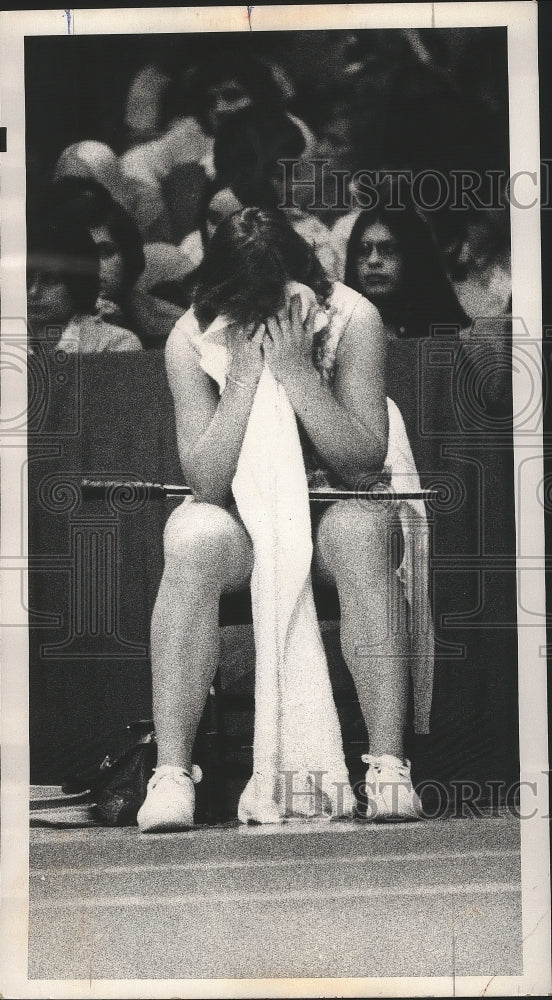 1975 Press Photo Martina Navratilova Tennis Match against Chris Evert- Historic Images