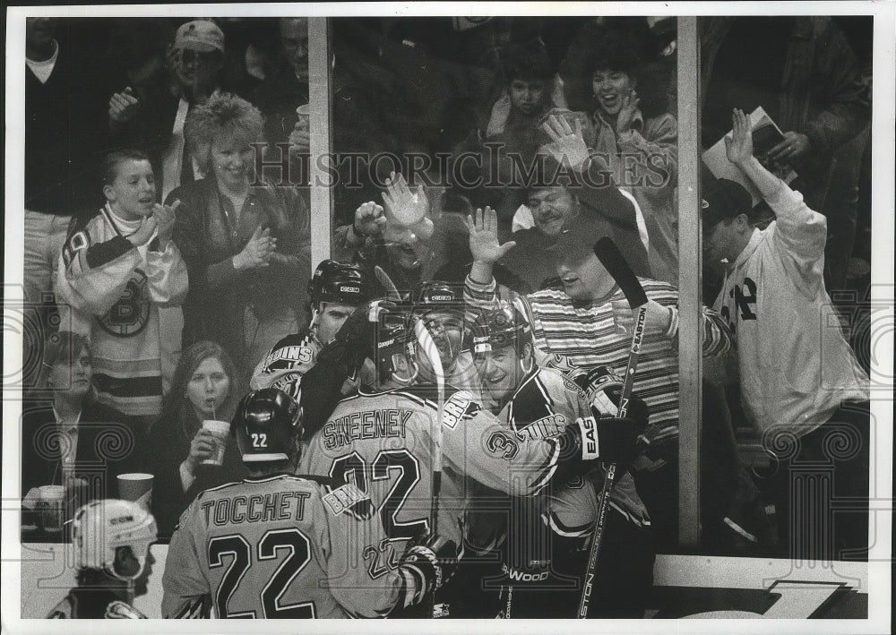 Undated Press Photo Adam Oates Goal Celebration - nef64554