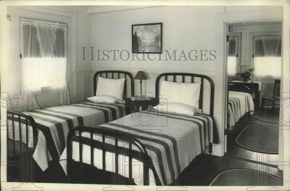  Press Photo Simple Yet Comfortable Sleeping Quarters Pres Hoover Will Have- Historic Images