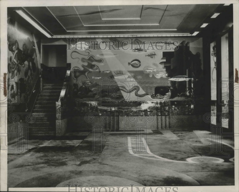Load image into Gallery viewer, 1939 Press Photo Submarine Murals in Aquatic Park in San Francisco - nef65033
