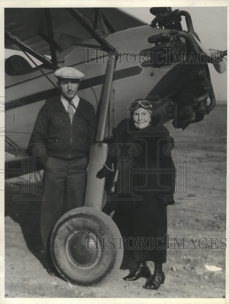 1935 Press Photo Dr Loreyta Mann Hammond Celebrated 93rd Birthday with Flight