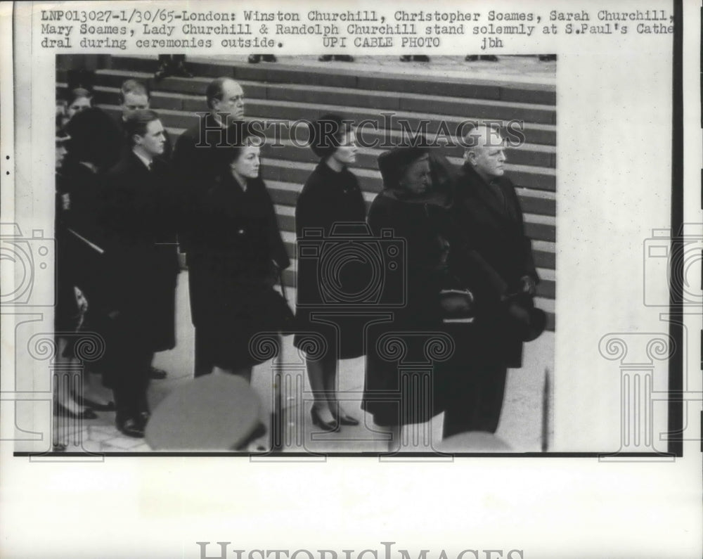 1965 Press Photo Sir Winston Churchill Funeral at St.Paul Cathedral Ceremonies - Historic Images