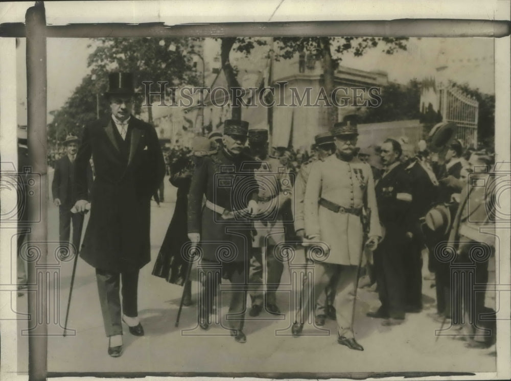 1931 Press Photo Officials Return From Dedication of Monument to Marshal Joffre- Historic Images